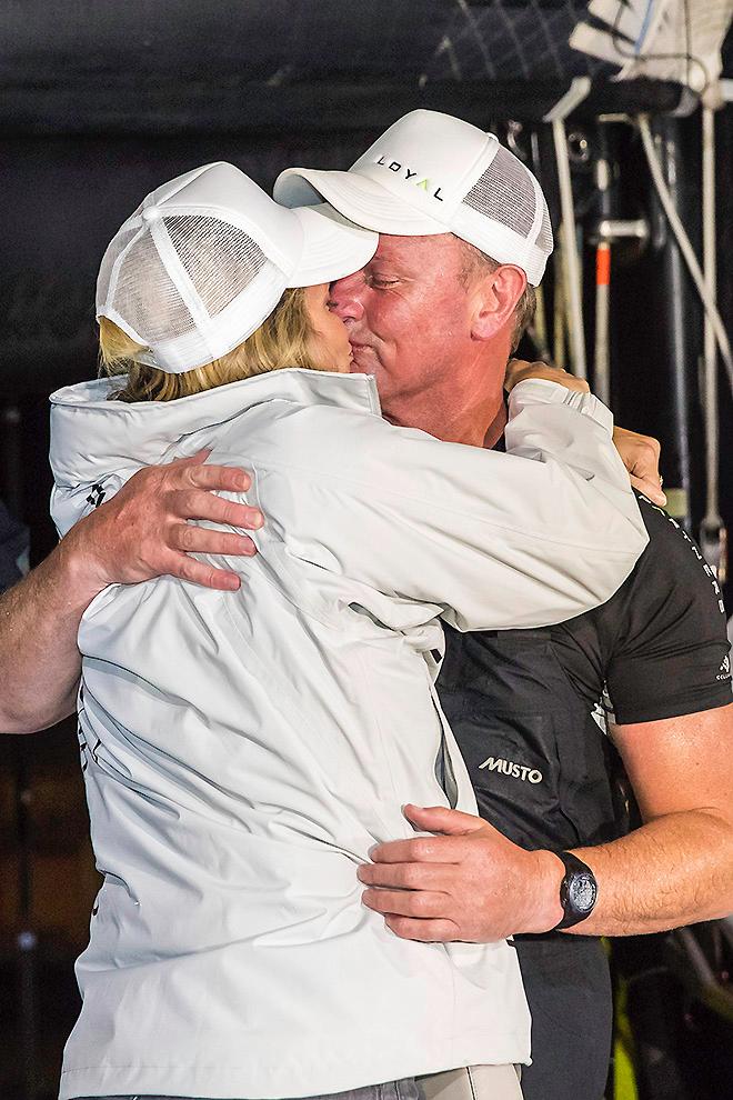 Anthony Bell's wife, Kelly. congratulates the winner! - Rolex Sydney Hobart Yacht Race © Andrea Francolini