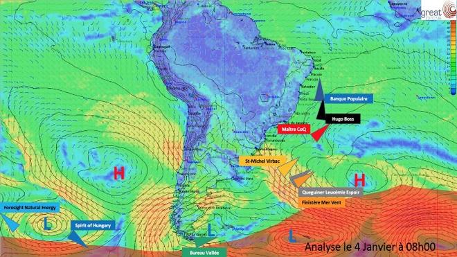 Uncertainty about weather condition in North Atlantic - Vendée Globe © Great Circle