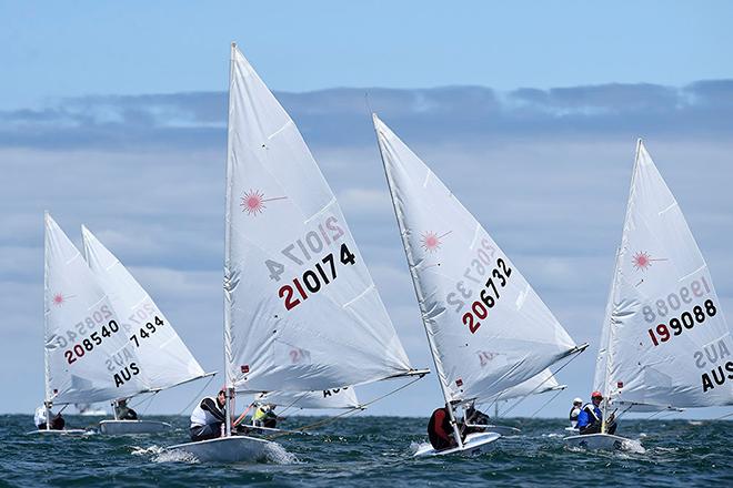 Laser 4.7 fleet - 2016 ISAF Sailing World Cup - Melbourne © Sport the Library http://www.sportlibrary.com.au