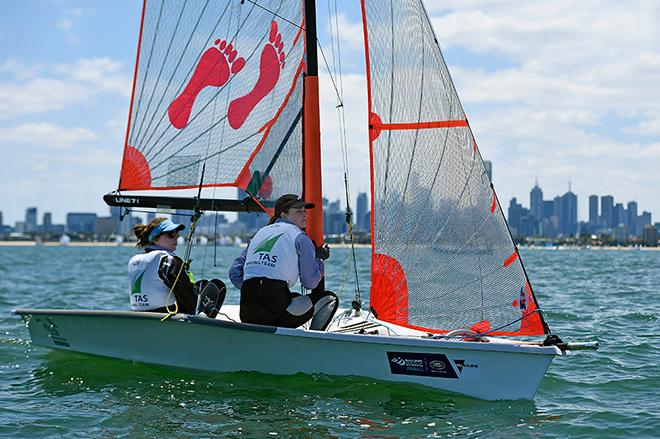 Tassie skiff crew - 2016 Sailing World Cup Final - Melbourne © Sport the Library http://www.sportlibrary.com.au