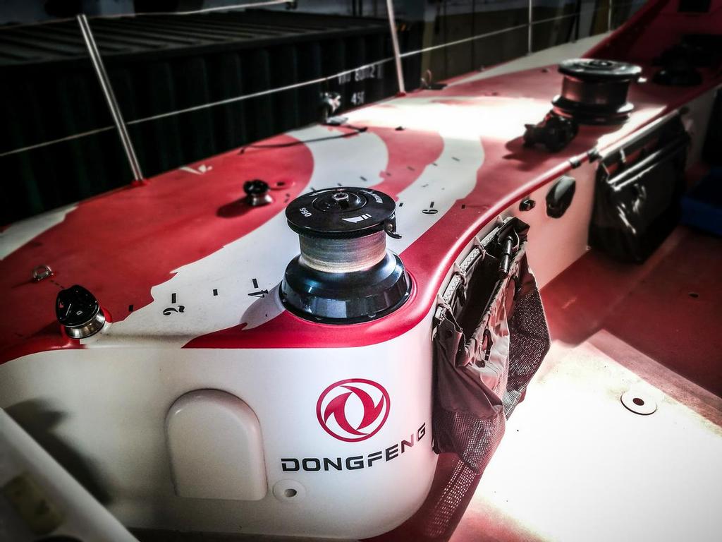 The Boatyard. Refit of Dongfeng Race Team VO65. Lisbon, Portugal. photo copyright  Amalia Infante / Volvo Ocean Race taken at  and featuring the  class