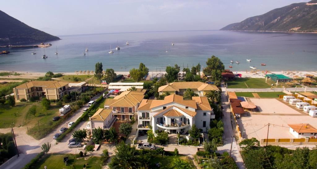 Drone shot of the Wildwind center in the bay of Vassiliki © WildWind http://www.wildwind.co.uk/
