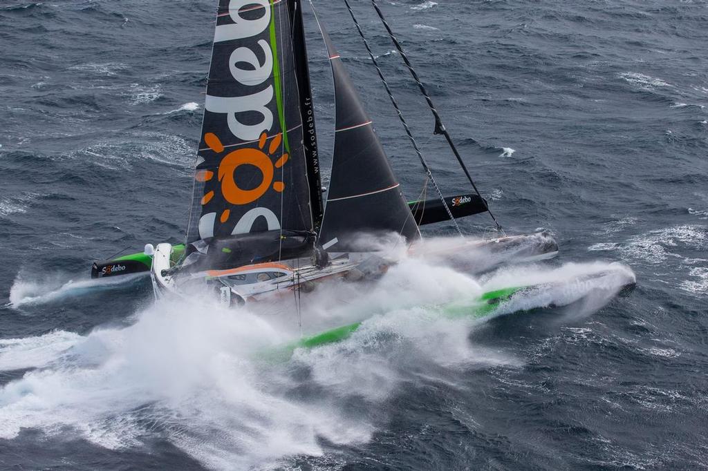 Thomas Coville broke the 50day barrier for a single handed round the world voyage photo copyright Thomas Coville / Sodebo taken at  and featuring the  class