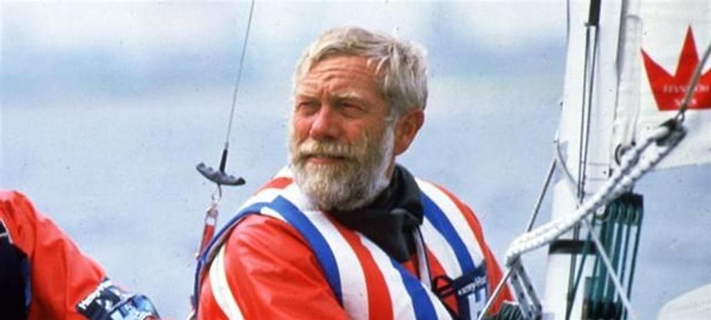 Paul Elvstrom (1928-2016) pictured at the 1984 Olympics © SW