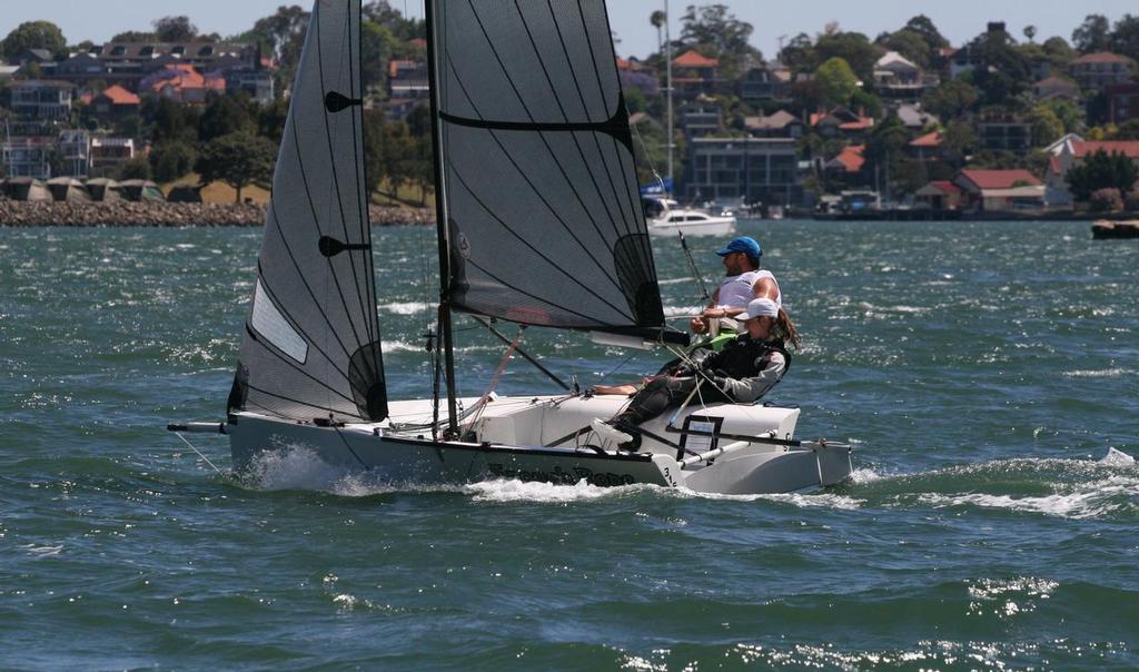 Nicole Barnes and Ollie Jones, who will be sailing on their home waters, are amoung the early favourites for the 2016-17 Australian Cherub Nationals  - Thurlow Fisher Lawyers 54th Cherub Australian Championships 2016-17 © Rolf Lunsmann