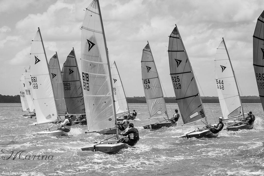 Start of Heat 5 2016 Queensland Impulse State Championships - Queensland Impulse State Championships photo copyright Marina Hobbs taken at  and featuring the  class