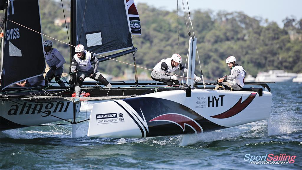 Alinghi - Act Eight Extreme Sailing Series Sydney photo copyright Beth Morley - Sport Sailing Photography http://www.sportsailingphotography.com taken at  and featuring the  class