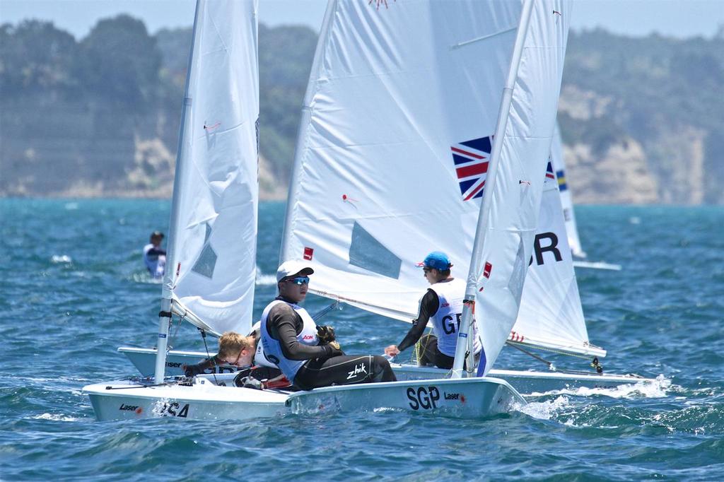 Mens Laser Radial - Aon Youth Worlds 2016, Torbay, Auckland, New Zealand, Day 2 photo copyright Richard Gladwell www.photosport.co.nz taken at  and featuring the  class