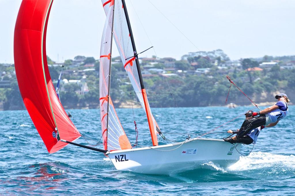 NZL Mens 29er - Aon Youth Worlds 2016, Torbay, Auckland, New Zealand, Day 3, December 18, 2016 photo copyright Richard Gladwell www.photosport.co.nz taken at  and featuring the  class