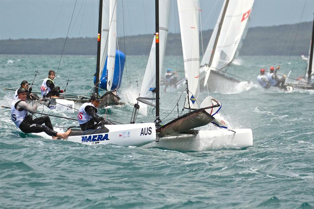Nacra 15- Aon Youth Worlds 2016, Torbay, Auckland, New Zealand, Day 3, December 18, 2016 photo copyright Richard Gladwell www.photosport.co.nz taken at  and featuring the  class
