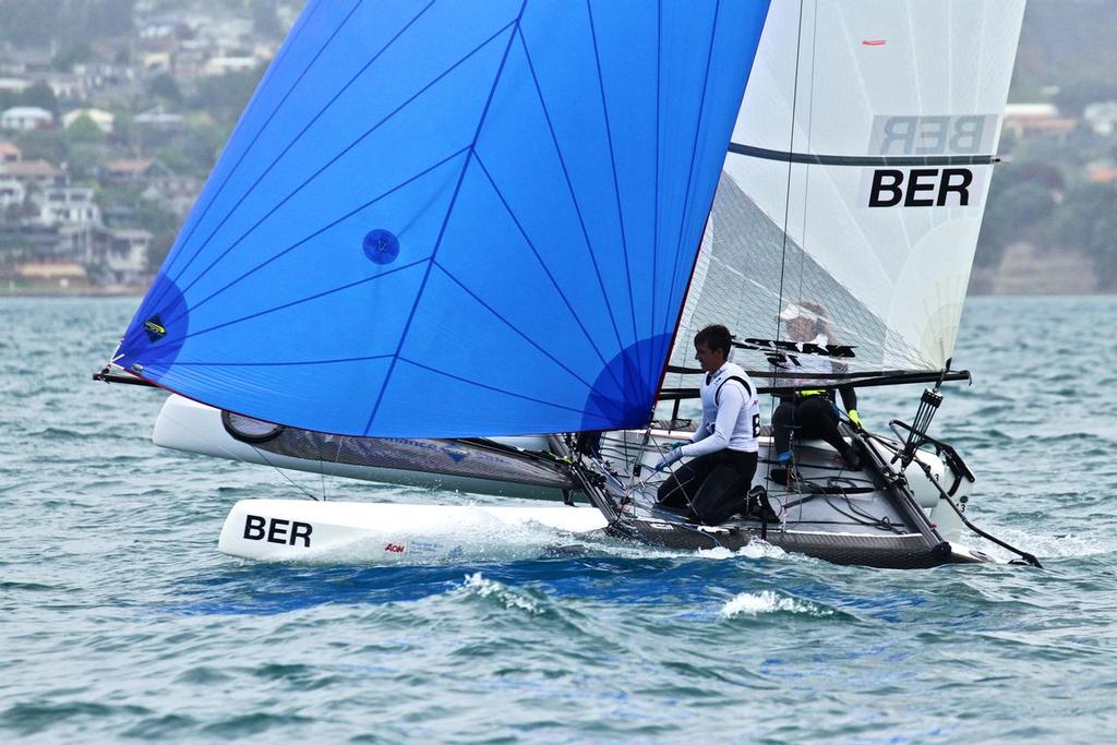 Nacra 15 (BER) - Aon Youth Worlds 2016, Torbay, Auckland, New Zealand, Day 4, December 19, 2016 photo copyright Richard Gladwell www.photosport.co.nz taken at  and featuring the  class