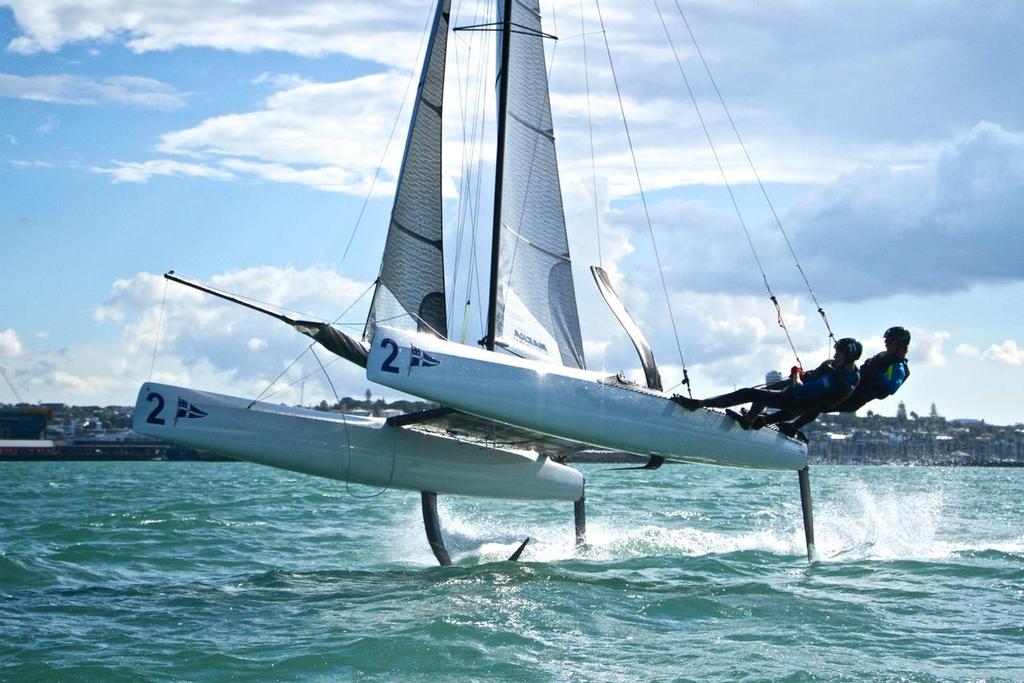 Nacra 20 - December 6, 2017, Waitemata Harbour photo copyright Richard Gladwell www.photosport.co.nz taken at  and featuring the  class