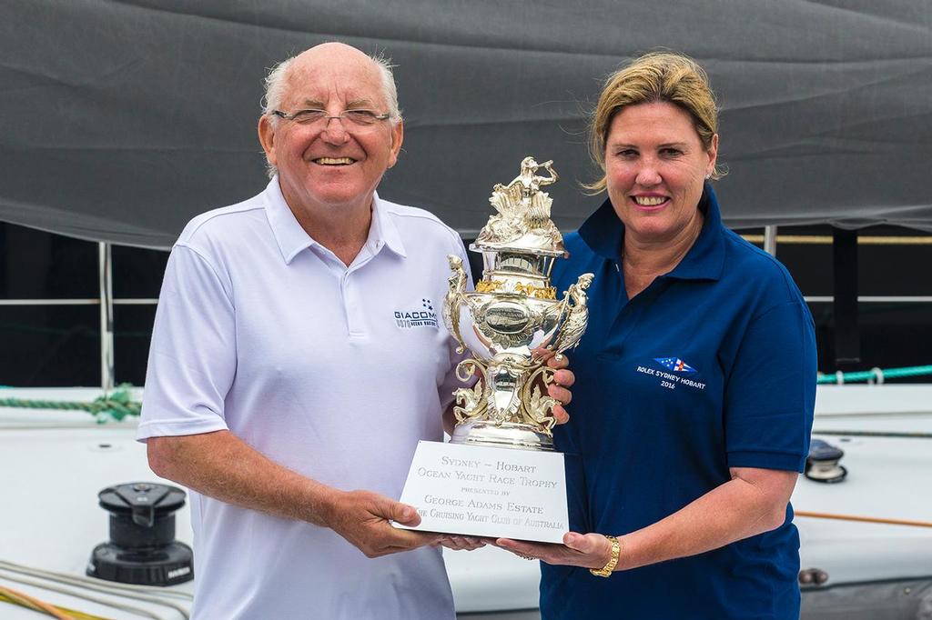 That really important Tattersall's Trophy! - Rolex Sydney Hobart Yacht Race © Andrea Francolini