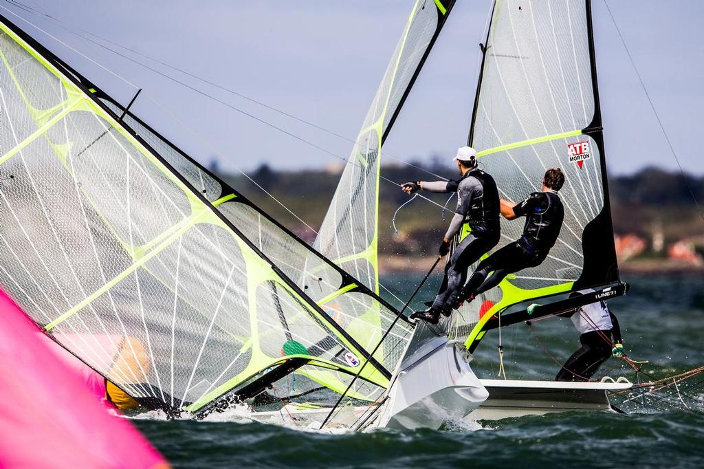 Josh Porebski and Trent Rippey (NZL) Mens 49er - Sailing World Cup Melbourne - December 2016 photo copyright Pedro Martinez / Sailing Energy / World Sailing taken at  and featuring the  class