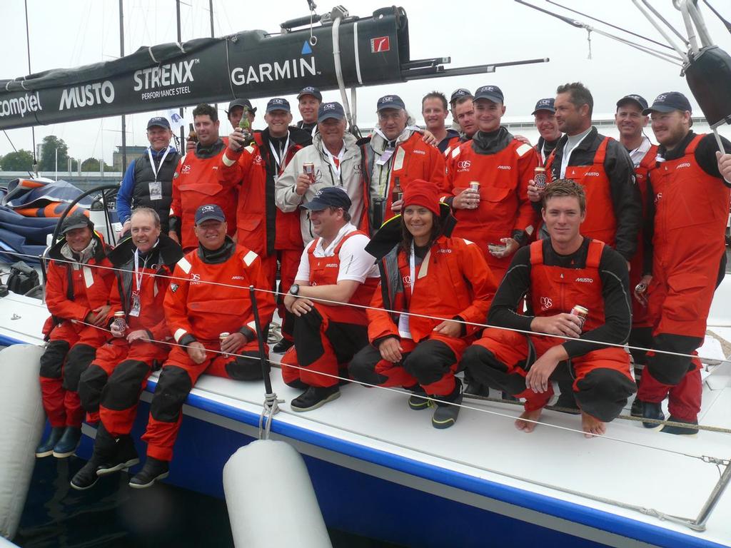 The CQS crew dockside in Hobart - 2016 Rolex Sydney Hobart Race photo copyright CQS taken at  and featuring the  class