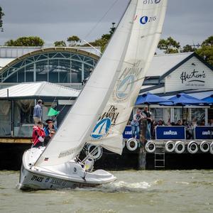 Heading for the finish in Goolwa - The Marina Hindmarsh Island Milang Goolwa Freshwater Classic photo copyright Chris Caffin taken at  and featuring the  class