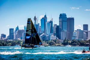 Act 8, Extreme Sailing Series Sydney – Day 2 – SAP Extreme Sailing Team in action on the second day of racing, during the final Act of the 2016 season. photo copyright Jesus Renedo / Lloyd images taken at  and featuring the  class