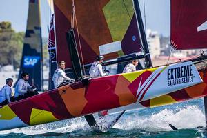 Team Australia were put through their paces by the regular Series’ crews and got a taste of some classic Stadium Racing. - 2016 Extreme Sailing Series™ Act 8, Sydney photo copyright Jesus Renedo / Lloyd images taken at  and featuring the  class