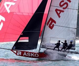 Asko Appliances was consistent to finish fifth today - 18ft Skiffs Yandoo Trophy photo copyright Frank Quealey /Australian 18 Footers League http://www.18footers.com.au taken at  and featuring the  class