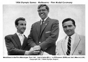 1956 Olympic Medal presentation - Paul Elvstrøm (DEN) photo copyright SW taken at  and featuring the  class