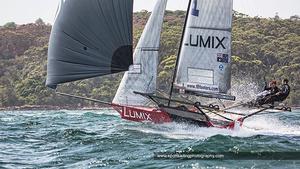 Lumix - 2016 Australian 18 Footer League’s Yandoo Trophy photo copyright Beth Morley - Sport Sailing Photography http://www.sportsailingphotography.com taken at  and featuring the  class
