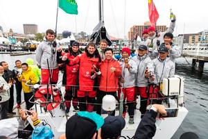 Charles Caudrelier and a mixed French and Chinese crew aboard the Cookson 50, UBOX, finish provisionally – in third place on handicap - Rolex Sydney Hobart Yacht Race photo copyright Andrea Francolini /Ubox-Dongfeng Race Team taken at  and featuring the  class