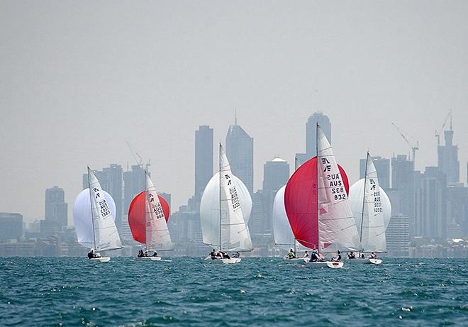 With the Melbourne skyline as a backdrop, Port Phillip provides great racing conditions © David Staley / RBYC
