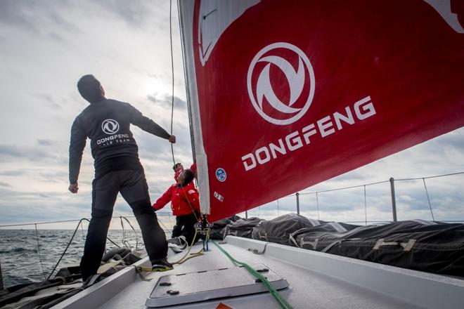 Sea trials onboard Dongfeng as the team enter the final stages of boat preparation before the focus switches to on-the-water training and final crew selection. - Volvo Ocean Race © Eloi Stichelbaut / Dongfeng Race Team