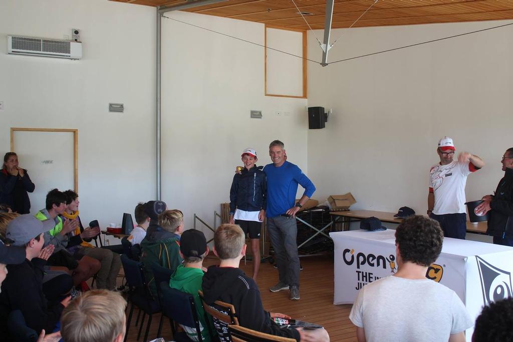 Prizegiving - O'Pen BIC - NZ nationals - Otago Harbour January 2017 photo copyright O'pen BIC New Zealand taken at  and featuring the  class