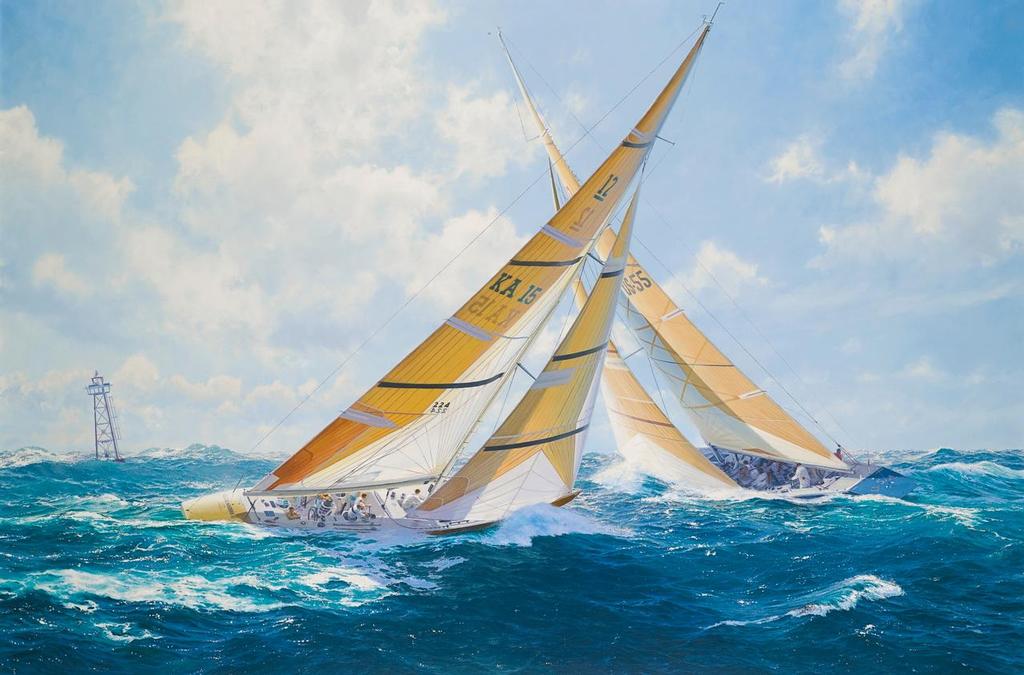 Artists impression of the 1987 America's Cup by  John Steven Dews © SW