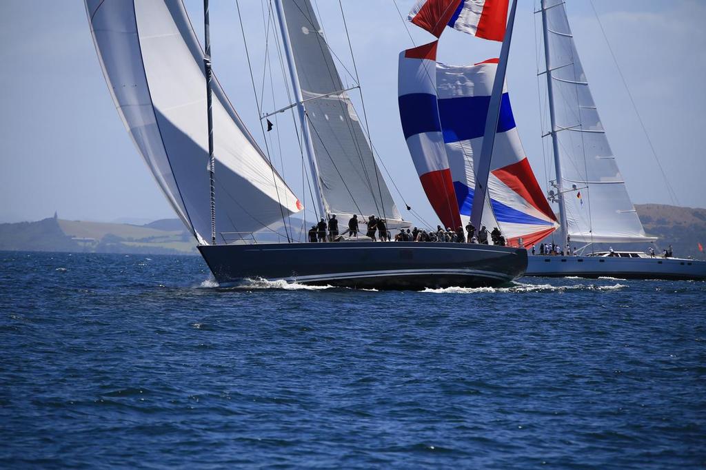 Cavallo has spinnaker issues - Millennium Cup and Bay of Islands Sailing Week, January 2017 photo copyright Steve Western www.kingfishercharters.co.nz taken at  and featuring the  class