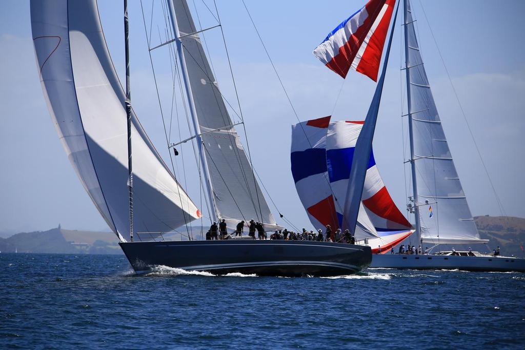 Cavallo has spinnaker issues - Millenium Cup and Bay of Islands Sailing Week, January 2017 photo copyright Steve Western www.kingfishercharters.co.nz taken at  and featuring the  class