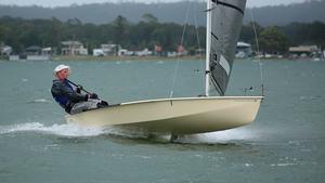 Leon Raymond in his newly launched ``Sandfly`` - 33rd Impulse Australian Championships photo copyright Marina Hobbs taken at  and featuring the  class