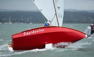 Justin Mitchell, ``Rapid Pulse`` having a dip at the gybe mark - 33rd Impulse Australian Championships photo copyright Marina Hobbs taken at  and featuring the  class