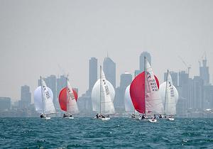 With the Melbourne skyline as a backdrop, Port Phillip provides great racing conditions photo copyright David Staley / RBYC taken at  and featuring the  class