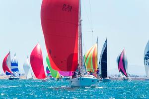 Spinnakers on out Corio Bay - Festival of Sails 2017 photo copyright  Steb Fisher taken at  and featuring the  class