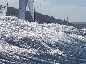 Saturday swell Etchells Nationals 2017 - Etchells Australian Championship photo copyright Learne Dooley taken at  and featuring the  class