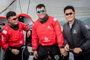 Pre-Race, Lisbon – Sea trials onboard Dongfeng as the team enter the final stages of boat preparation before the focus switches to on-the-water training and final crew selection. - Volvo Ocean Race photo copyright Eloi Stichelbaut / Dongfeng Race Team taken at  and featuring the  class