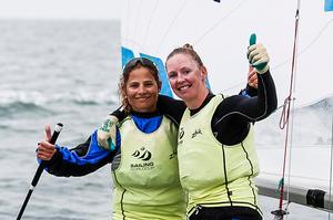 470 Women - Afrodite Zegers / Anneloes van Veen - 2017 World Cup Series Miami photo copyright Pedro Martinez / Sailing Energy / World Sailing taken at  and featuring the  class