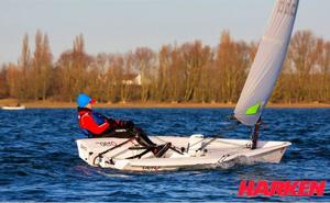 Tim Hire of the Royal Lymington at the Grafham Grand Prix - RS Aero UK Winter Series photo copyright Tim Olin taken at  and featuring the  class