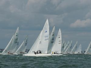 Trying to cross the fleet - Sidney Doren Memorial Regatta 2017 photo copyright Cindy Saunders taken at  and featuring the  class