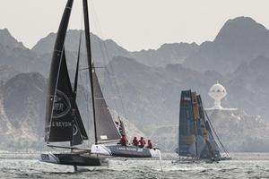 Racing off the magnificent Omani coastline photo copyright Lloyd Images/Extreme Sailing Series taken at  and featuring the  class
