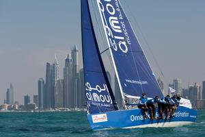 EFG Bank Sailing Arabia The Tour 2016. Dubai. UAE – Picture of the fleet training close to the city today prior to the start of the 2016 race photo copyright Mark Lloyd http://www.lloyd-images.com taken at  and featuring the  class