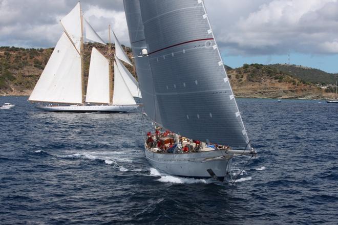 The majestic schooners, Eleonora and Adela were a wonderful sight at the start of the RORC Caribbean 600 © RORC / Tim Wright / Photoaction.com