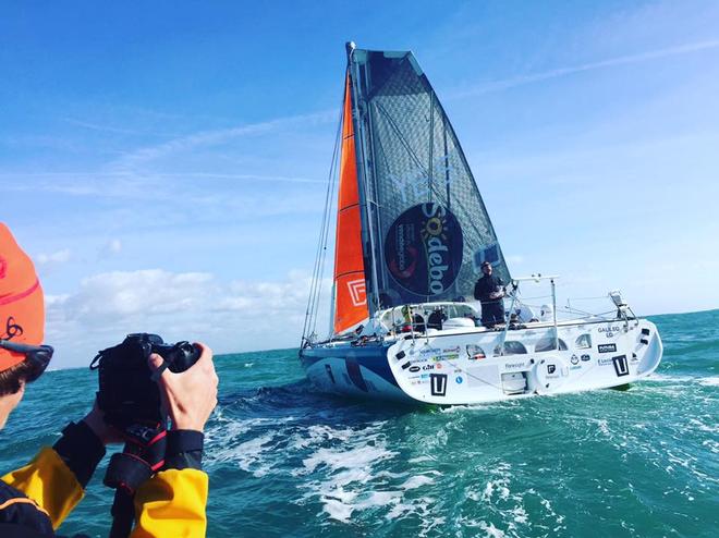  - Conrad Colman finishes under sail in the jury rigged Foresight Natural Energy, February 24, 2017 © Conrad Colman / Foresight Energy / Vendée Globe