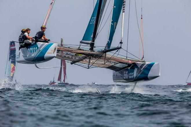 Oman Air will compete on home waters for the first Act of the 2017 Extreme Sailing Series. - 2017 GC32 Championship © Jesus Renedo / GC32 Championship Oman