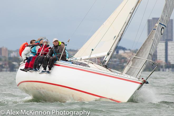 The S80, Up'N'Go with Cath Beaufort (yes related to The Admiral Sir Francis Beaufort) helming and they collected second under IRC and PHS. - Val Hodge Trophy - 2017 PPWCS ©  Alex McKinnon Photography http://www.alexmckinnonphotography.com