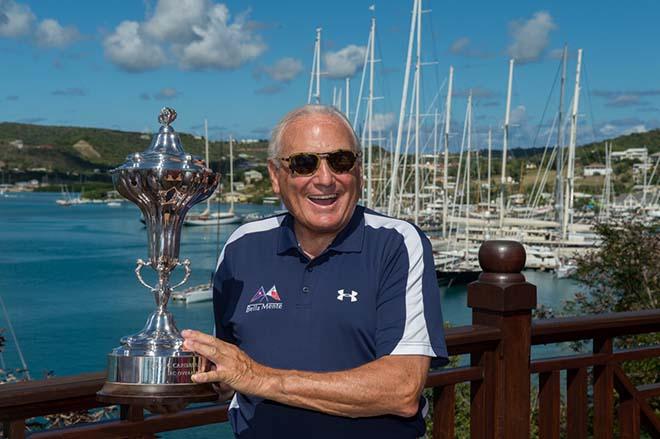 Owner/Driver Hap Fauth accepting the RORC Caribbean 600 Trophy ©  ELWJ Photography / RORC