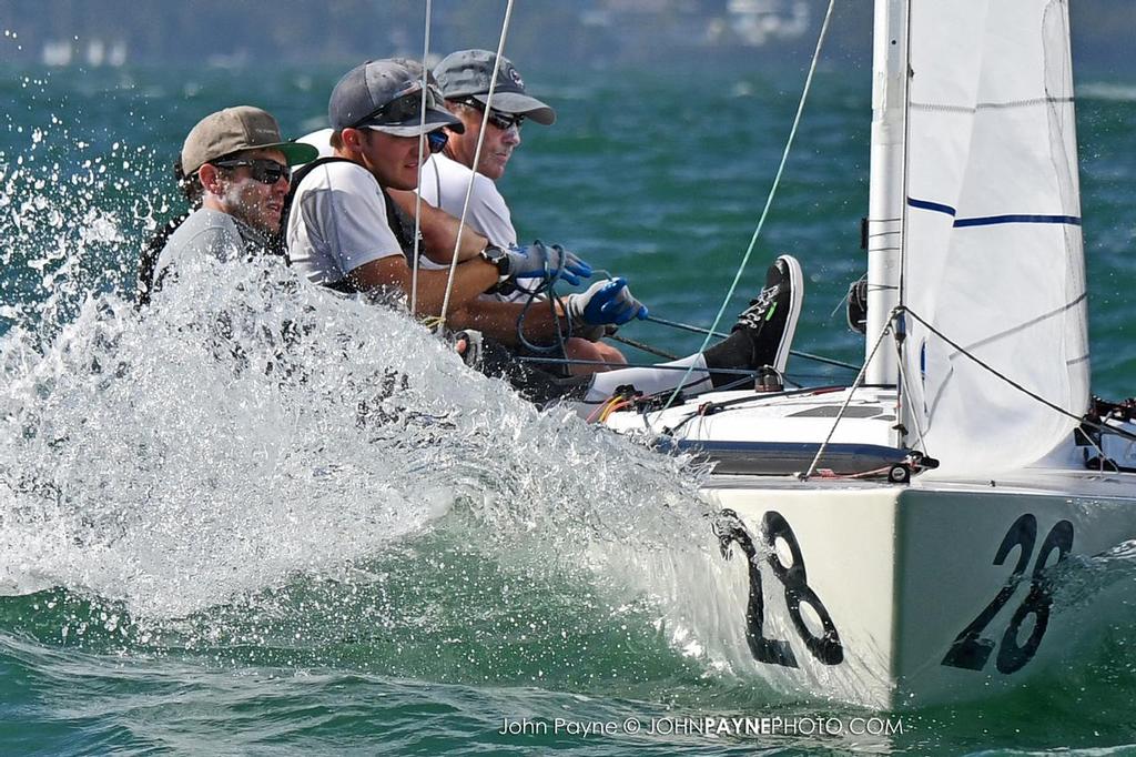 Steve Benjamin Plows Through the Chop on Biscayne Bay - 2017 Etchells Midwinter Championship photo copyright John Payne taken at  and featuring the  class