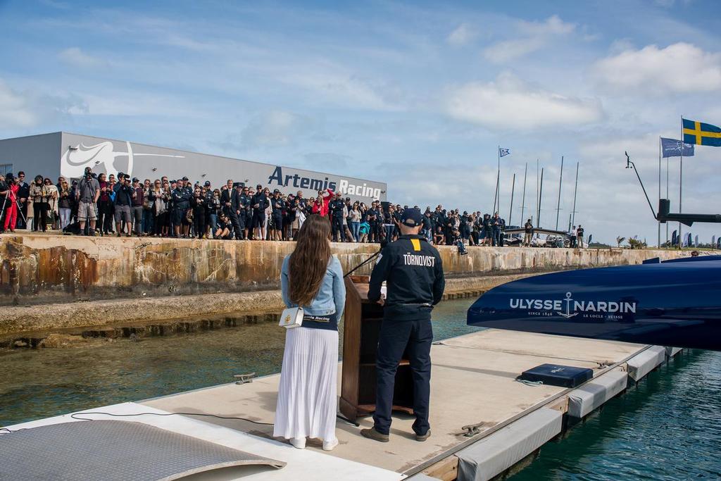 Artemis Racing - AC50 launch, Bermuda, February 22, 2017 © Artemis Racing